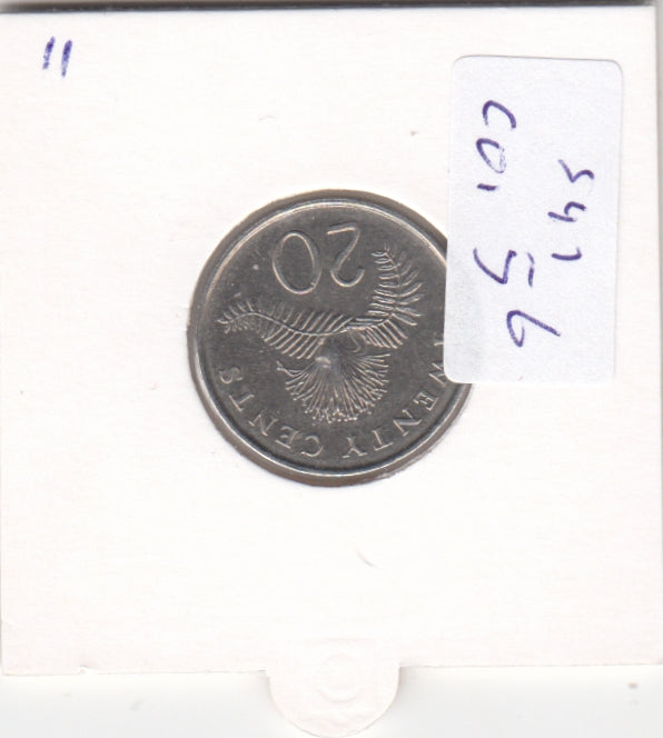 S41-C01-0056 Singapore 20 Cents VF/XF 2011 KM#101