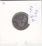 S41-C01-0056 Singapore 20 Cents VF/XF 2011 KM#101