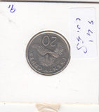 S41-C01-0058 Singapore 20 Cents XF 1991 KM#52