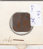 S41-C01-0075 Malaya 1 Cent VF 1941 KM#2
