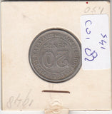 S41-C01-0082 Malaya 20 Cents XF 1948 KM#9