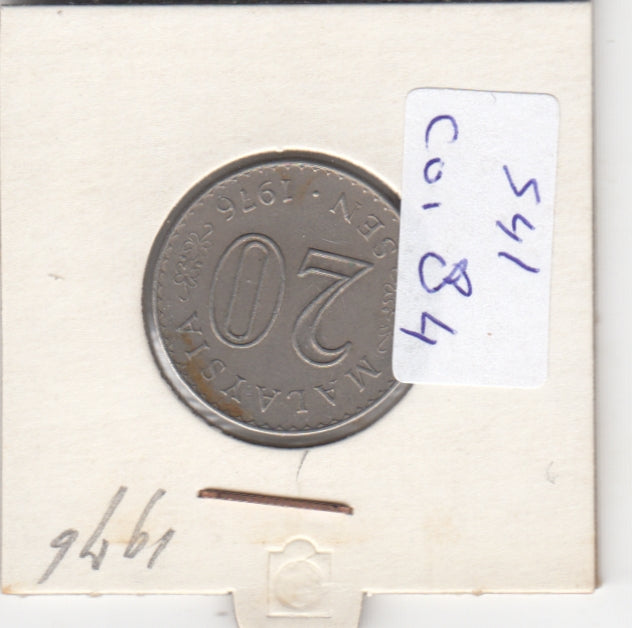 S41-C01-0084 Malaysia 20 Sen VF 1976 KM#4