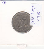 S41-C01-0095 Malaysia 20 Sen VF/XF 1982 KM#4