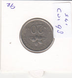 S41-C01-0098 Malaysia 20 Sen VF 1992 KM#52
