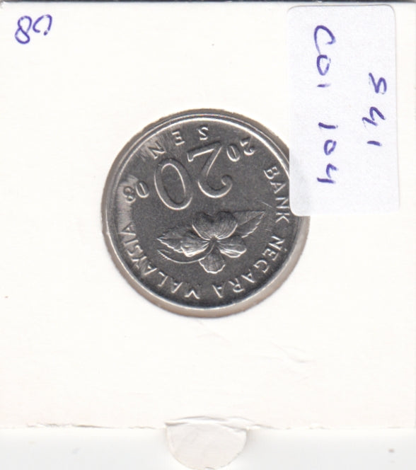 S41-C01-0104 Malaysia 20 Sen AU 2008 KM#52