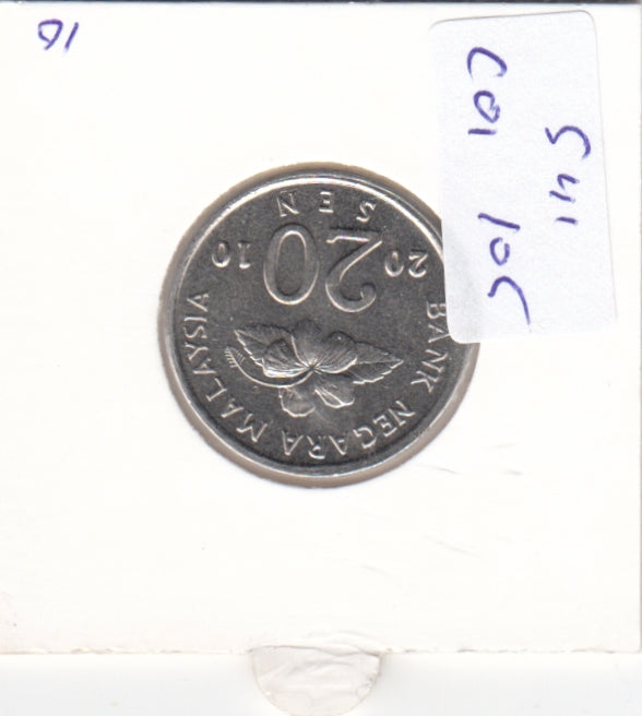 S41-C01-0105 Malaysia 20 Sen AU 2010 KM#52