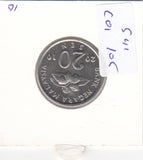 S41-C01-0105 Malaysia 20 Sen AU 2010 KM#52