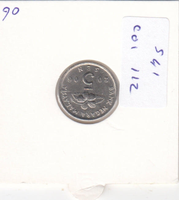 S41-C01-0112 Malaysia 5 Sen XF 2006 KM#50