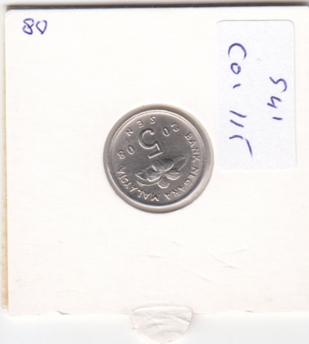 S41-C01-0115 Malaysia 5 Sen XF 2008 KM#50