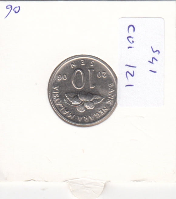 S41-C01-0121 Malaysia 10 Sen XF 2006 KM#51