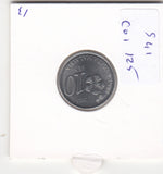 S41-C01-0125 Malaysia 10 Sen XF 2013 KM#202