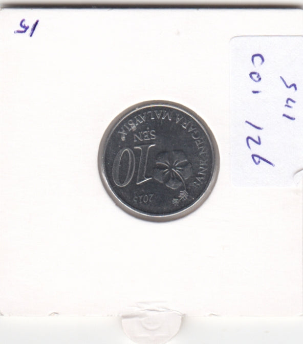 S41-C01-0126 Malaysia 10 Sen XF 2015 KM#202