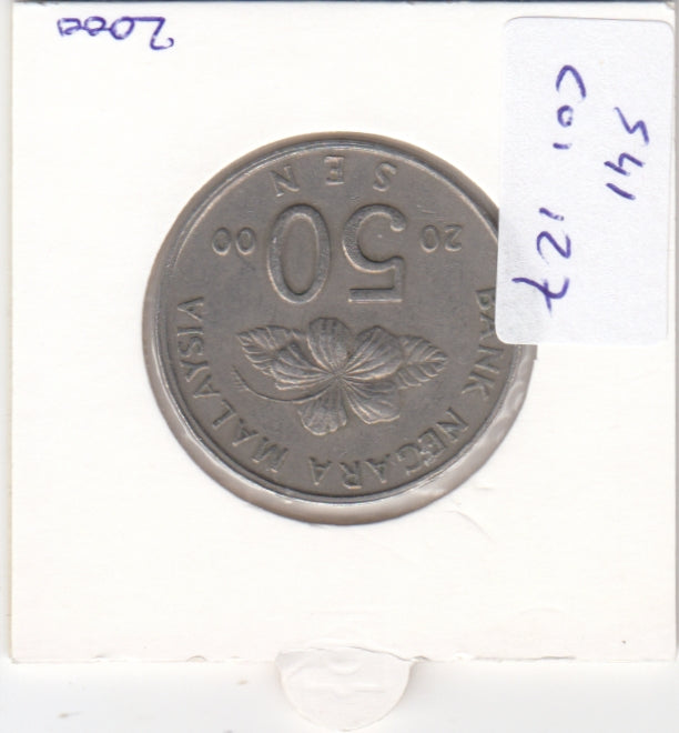 S41-C01-0127 Malaysia 50 Sen XF 2000 KM#53