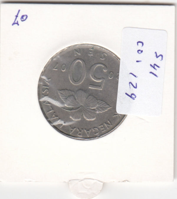 S41-C01-0129 Malaysia 50 Sen XF 2007 KM#53