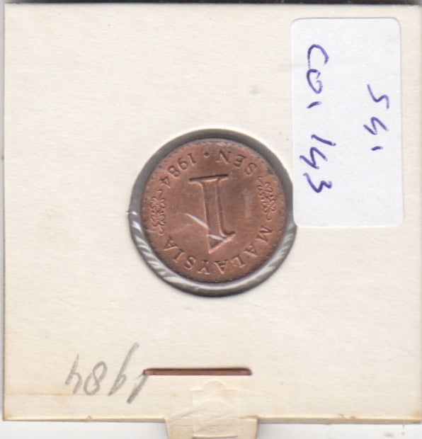 S41-C01-0143 Malaysia 1 Sen XF 1984 KM#1a
