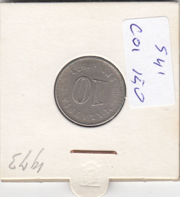 S41-C01-0150 Malaysia 10 Sen VF 1973 KM#3