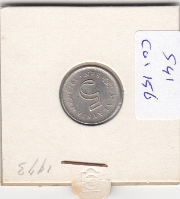 S41-C01-0156 Malaysia 5 Sen VF 1973 KM#2