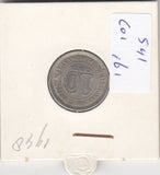 S41-C01-0161 Malaya 10 Cents VF 1948 KM#4