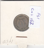 S41-C01-0162 Malaya 10 Cents VF 1950 KM#8