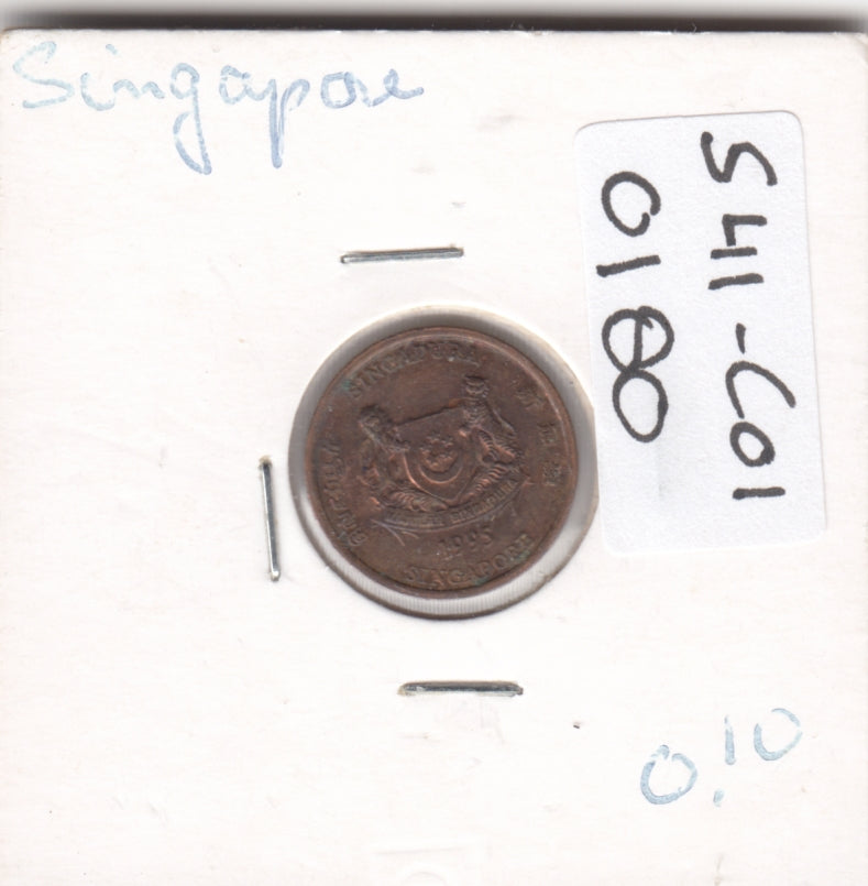 S41-C01-0180 Singapore 5 Cents VF 1995 KM#51