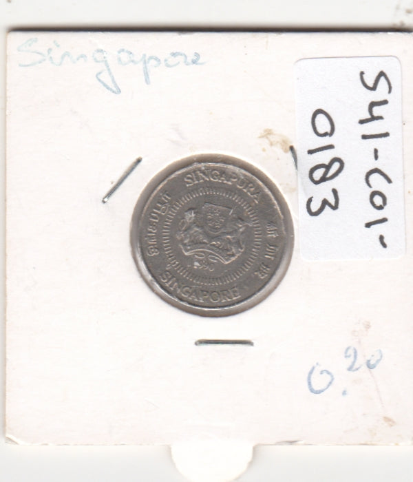 S41-C01-0183 Singapore 10 Cents VF 1990 KM#51