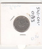 S41-C01-0183 Singapore 10 Cents VF 1990 KM#51