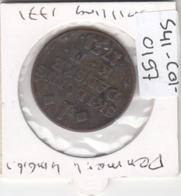 S41-C01-0197 Denmark 1 Skilling Danske VF 1771 KM#616.1