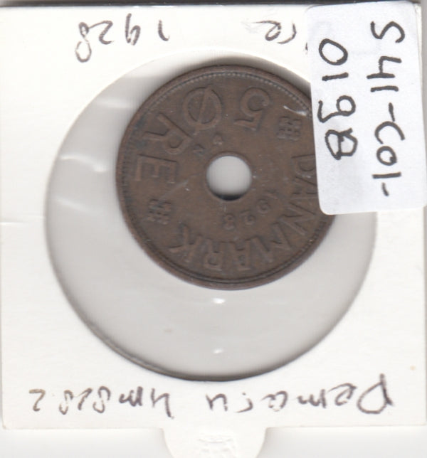 S41-C01-0198 Denmark 5 Øre VF 1928 KM#828.2