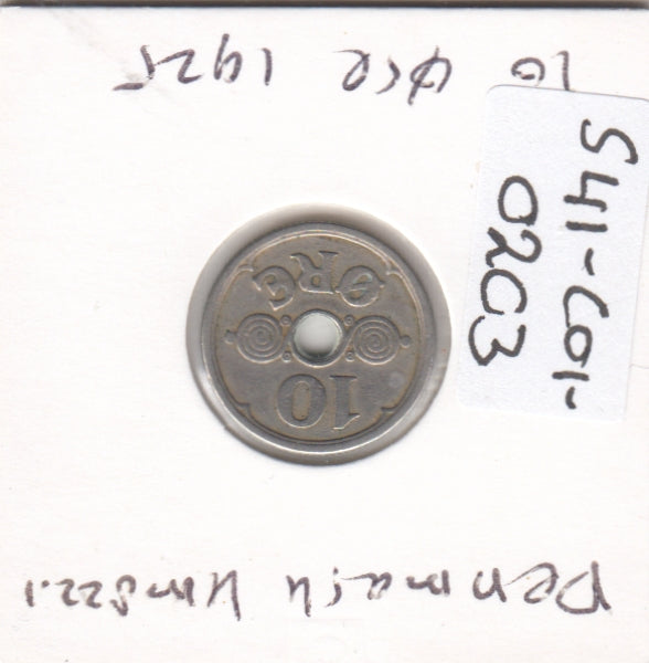 S41-C01-0203 Denmark 10 Øre VF 1925 Copenhagen (HCN;GJ) KM#822.1