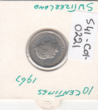 S41-C01-0221 Switzerland 10 Rappen VF 1967 Bern (B) Libertas head; oak wreath reverse KM#27