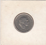 S41-C01-0227 Switzerland 20 Rappen XF 1965 Bern (B) Libertas head; copper-nickel type KM#29a