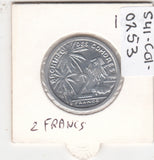 S41-C01-0253 Comoros 2 Francs UNC 1964  Archipel des Comores; palm trees reverse KM#5