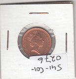 S41-C01-0276 United Kingdom 1 Penny UNC 1997  Elizabeth II 3rd portrait; crowned portcullis KM#935a