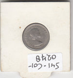 S41-C01-0278 United Kingdom 6 Pence XF 1964  Elizabeth II 1st portrait; rose, thistle, shamrock and leek KM#903