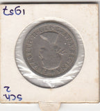 S41-C01-0282 United Kingdom 2 Shillings VF 1957  Elizabeth II 1st portrait; Tudor rose with thistle, shamrock and leek KM#906