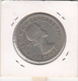 S41-C01-0284 United Kingdom 1/2 Crown VF/XF 1958  Elizabeth II 1st portrait; crowned quartered shield KM#907