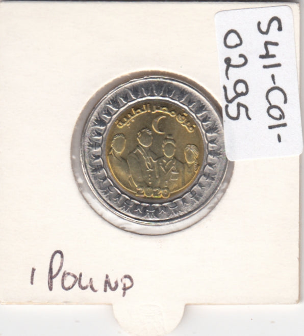S41-C01-0295 Egypt 1 Pound UNC 2021  Egypt's medical teams KM#1069