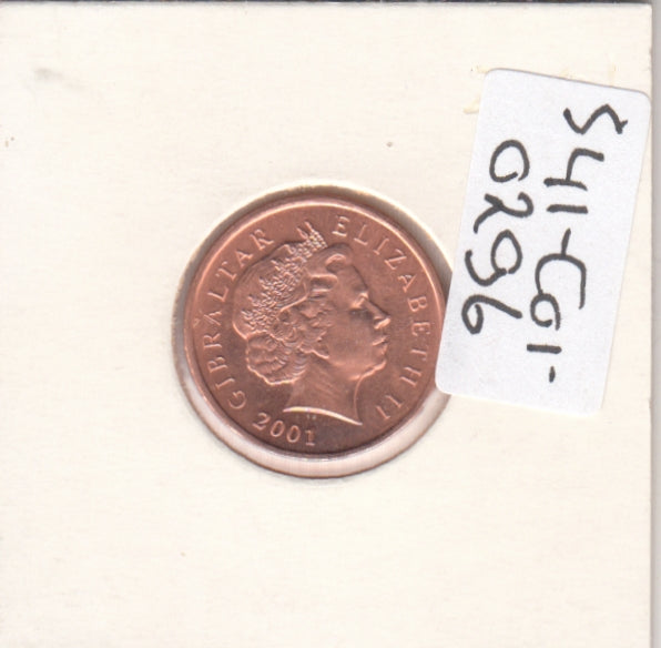 S41-C01-0296 Gibraltar 1 Penny UNC 2001 Pobjoy Mint (PM) Barbary partridge KM#773