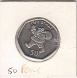 S41-C01-0297 Gibraltar 50 Pence UNC 2004 Pobjoy Mint (PM) Christmas 2004 - Father Christmas KM#1066