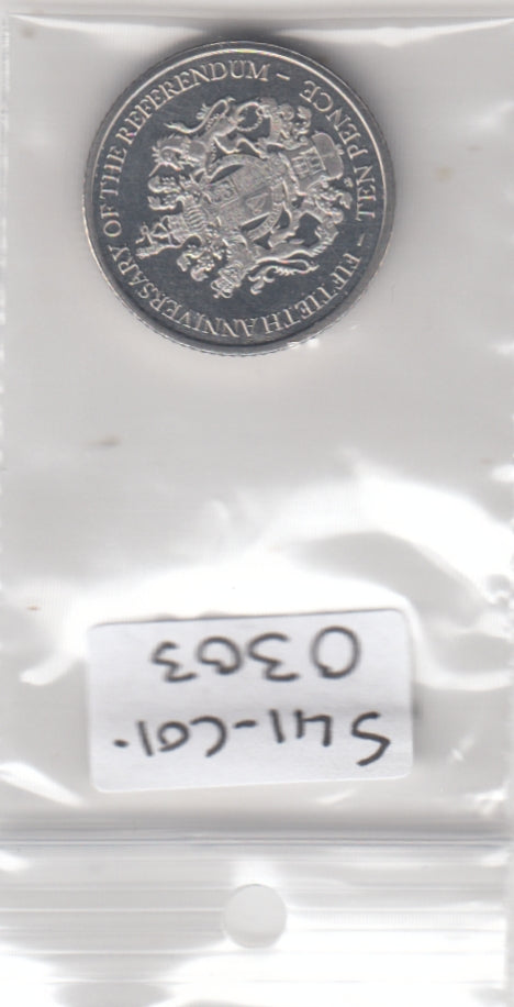 S41-C01-0303 Gibraltar 10 Pence UNC 2017 Pobjoy Mint (PM) 50th anniversary of the 1967 referendum KM#1587