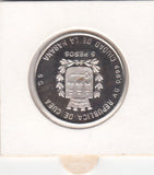 S41-C01-0317 Cuba 5 Pesos PROOF 1993 Zilver Prehistoric animals - Apatosaurus; proof KM#405