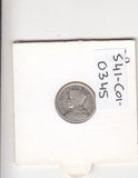 S41-C01-0345 New Zealand 3 Pence VF 1936  George V; crossed patu KM#1