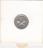 S41-C01-0345 New Zealand 3 Pence VF 1936  George V; crossed patu KM#1
