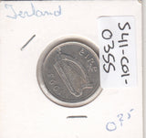 S41-C01-0355 Ireland 10 Pence VF 1993  Small type; salmon KM#29