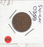 S41-C01-0359 Czechoslovakia 50 Haleru VF 1964   KM#55.1