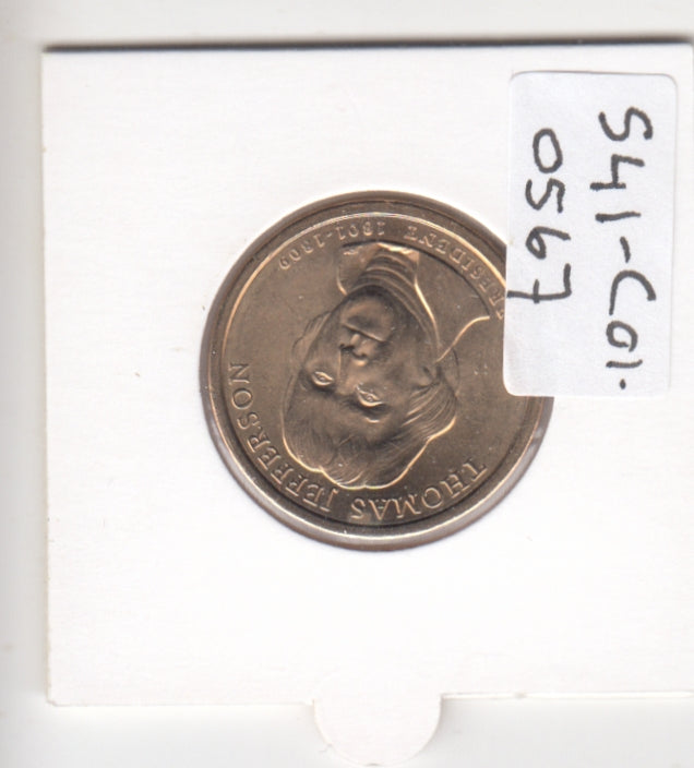 S41-C01-0567 United States 1 Dollar (Thomas Jefferson) UNC 2007 D KM#403