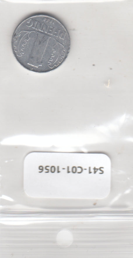 S41-C01-1056 German Democratic Republic 1 Pfennig VF 1962 A (Berlin)   KM#8.1
