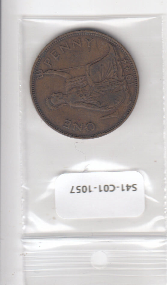 S41-C01-1057 United Kingdom 1 Penny VF 1944 KM#845