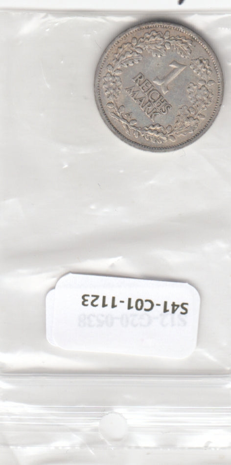 S41-C01-1123 Germany 1 Reichsmark VF 1925 KM#44