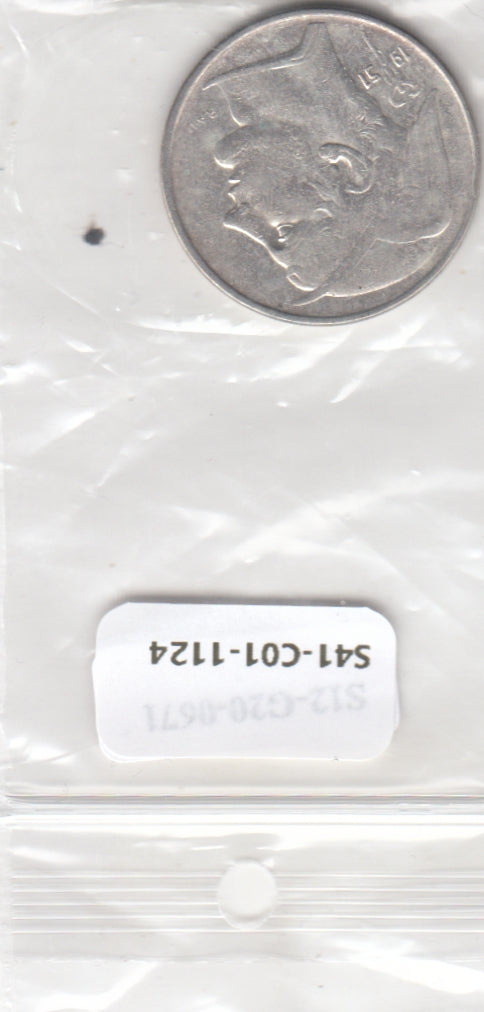 S41-C01-1124 Belgium 20 Francs VF 1951 Vlaams Zilver KM#141